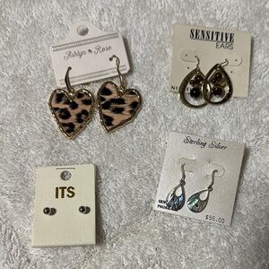 Leopard Heart Earrings